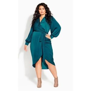 City Chic Teal Opulent Dress
